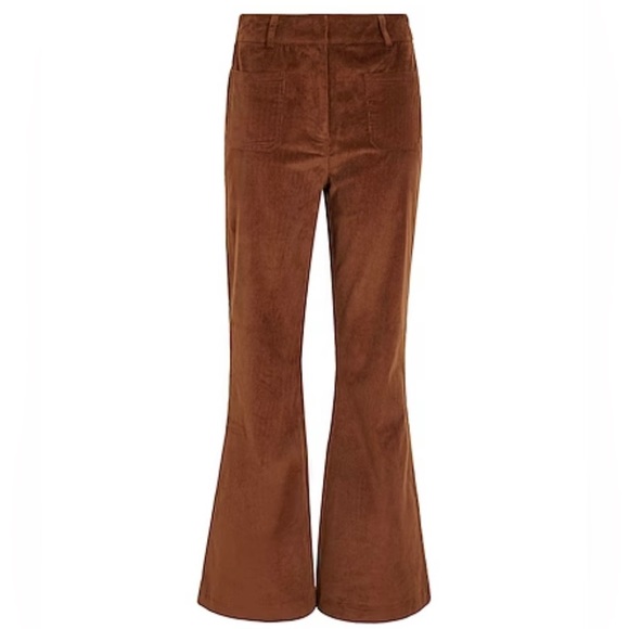 ELAN. Faux Suede camel brown bell bottoms. Zipper on side. - Picture 3 of 13